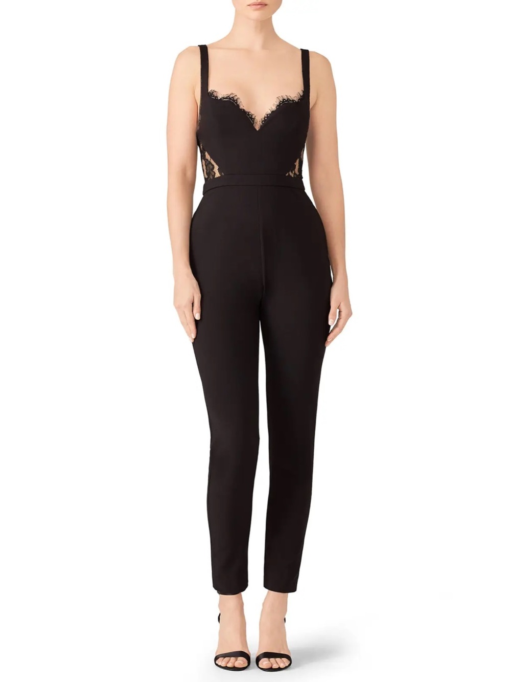 Fame & Partners Millie Black Lace Jumpsuit Cocktail Party Evening Size 6